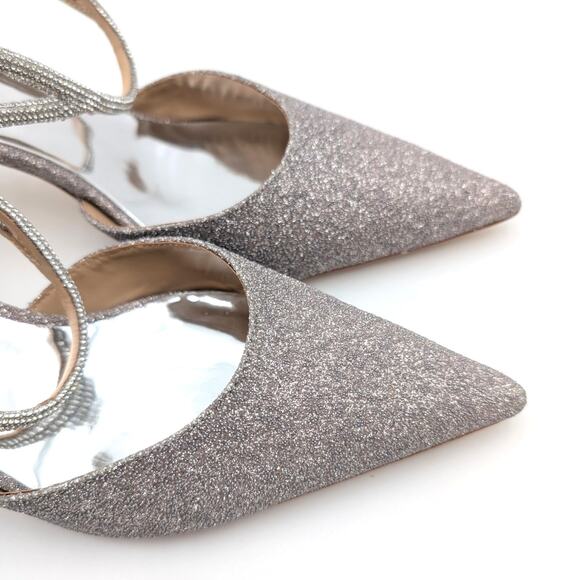 Badgley Mischka Kamilah Womens Pointed Toe Stiletto Heels Silver Size US9.5 EU40 - Picture 10 of 11